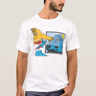 Superman Tunnelling Into Rock T-Shirt