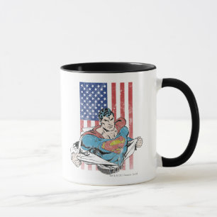 Superman & US Flag Mug