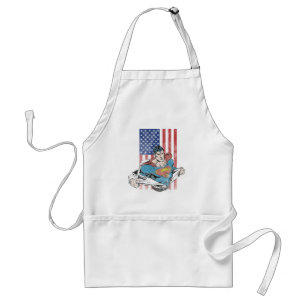 Superman & US Flag Standard Apron