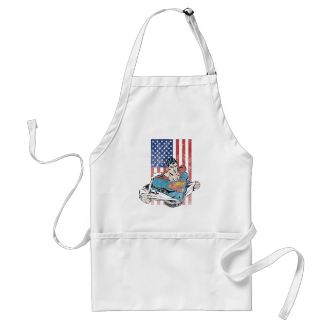 Superman & US Flag Standard Apron (Front)