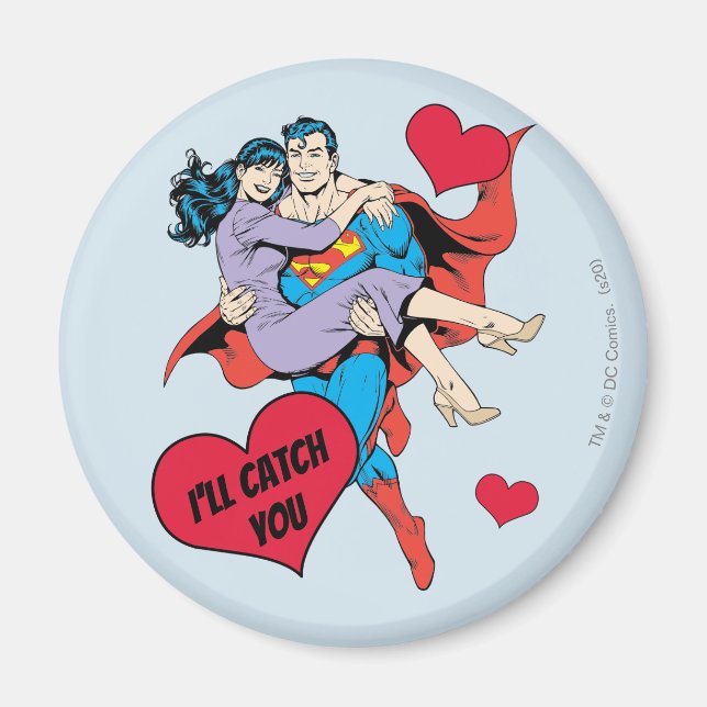 Superman Valentine's Day | I'll Catch You Magnet (Front)