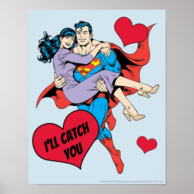 Superman Valentine's Day | I'll Catch You Poster (Front)