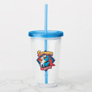Superman with Krypto Acrylic Tumbler