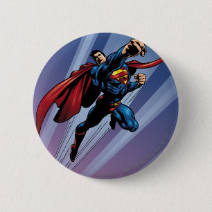 Superman with light streaks 6 cm round badge