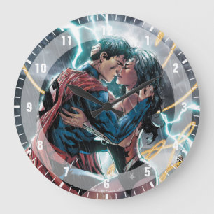Superman/Wonder Woman Comic Promotional Art Large Clock