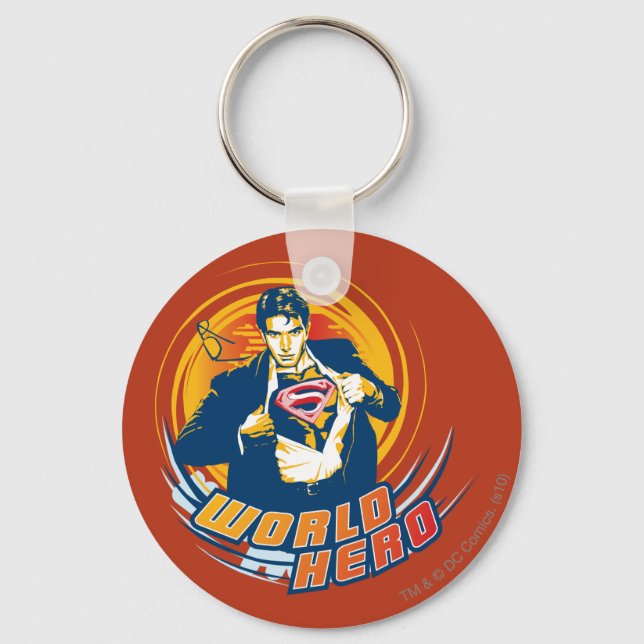 Superman World Hero Key Ring (Front)