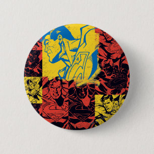 Superman Yellow and Red 6 Cm Round Badge