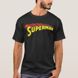 Superman   Yellow Red Letters Logo T-Shirt