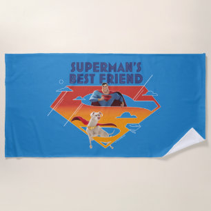 Superman's Best Friend Beach Towel