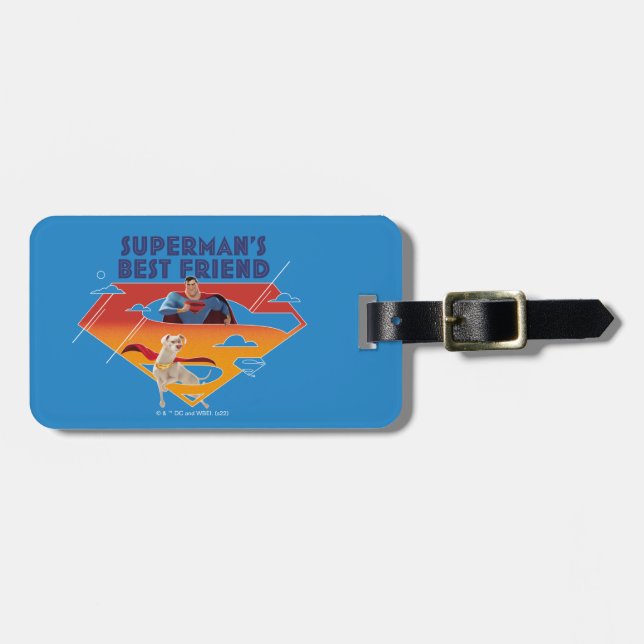 Superman's Best Friend Luggage Tag (Front Horizontal)