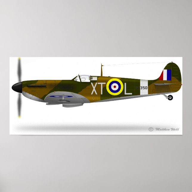 Supermarine Spitfire - Customised Poster (Front)