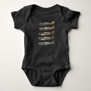 Supermarine Spitfire is a British WW2 fighter Baby Bodysuit