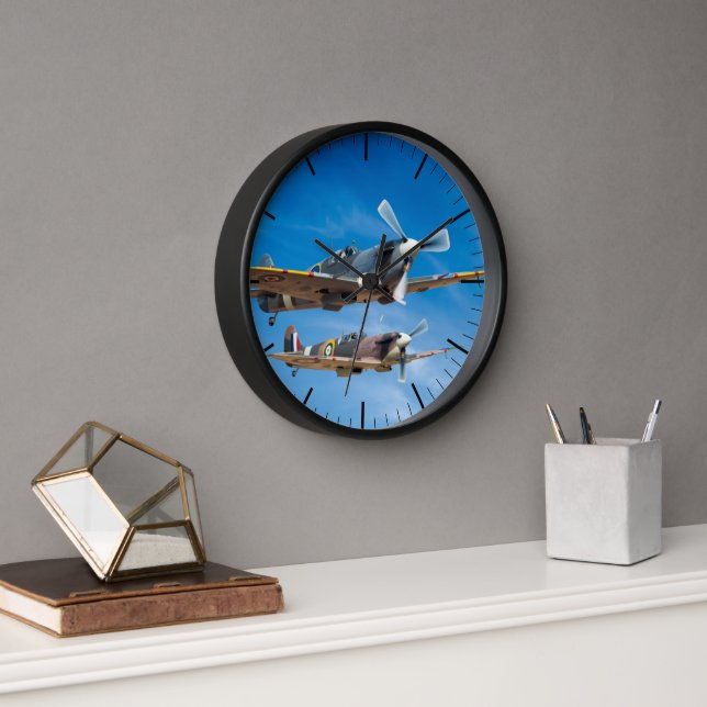 SUPERMARINE SPITFIRE - ROYAL AIR SQUADRON CLOCK (Office)