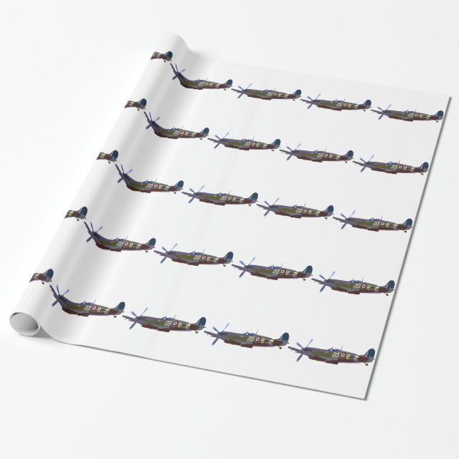 Supermarine Spitfire Wrapping Paper (Unrolled)