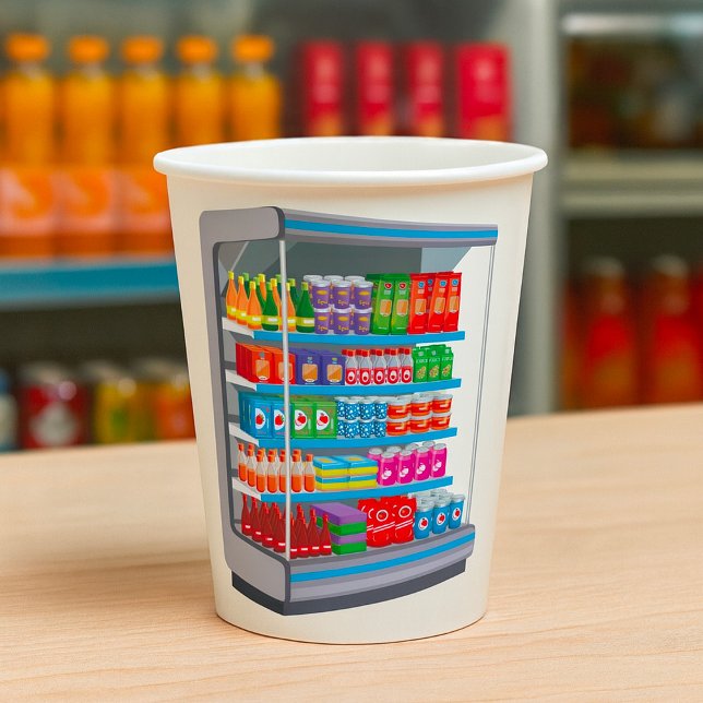 Supermarket Dairy Fridge Paper Cups (Creator Uploaded)