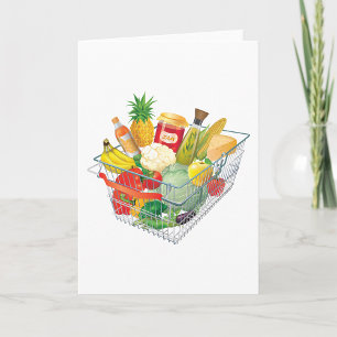 Supermarket Shopping Basket Card