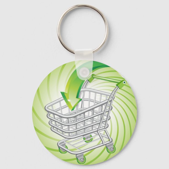 Supermarket Shopping Cart Key Ring (Front)
