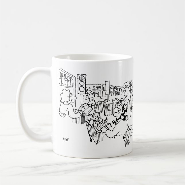 Supermarket Traffic Lights Superstore Theme Coffee Mug (Left)