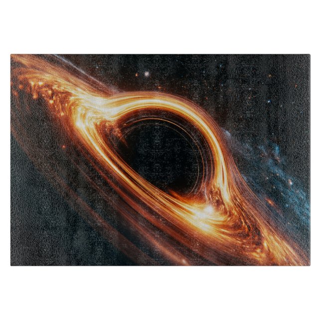 Supermassive Black Hole Accretion Disc Space Art  Cutting Board (Front)