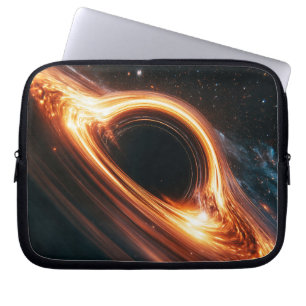 Supermassive Black Hole Accretion Disc Space Art Laptop Sleeve