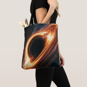 Supermassive Black Hole Accretion Disc Space Art Tote Bag