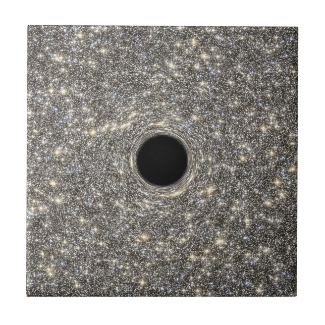 Supermassive Black Hole In The Middle Of A Galaxy. Ceramic Tile (Front)