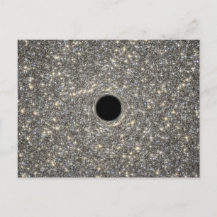 Supermassive Black Hole In The Middle Of A Galaxy. Postcard