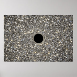 Supermassive Black Hole In The Middle Of A Galaxy. Poster