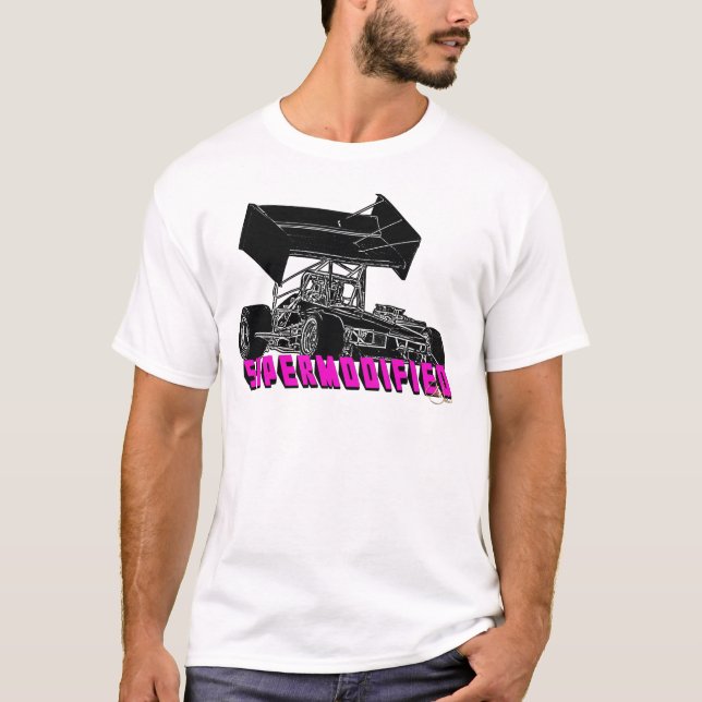 Supermodified w/pink letters T-Shirt (Front)