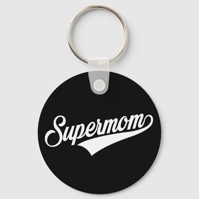 Supermom(Black) - Key Ring (Front)