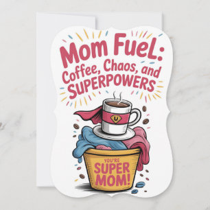 Supermom Coffee Power Holiday Card