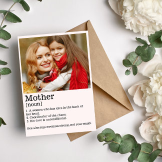 Supermom Dictionary Definition Holiday Card
