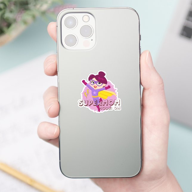 Supermom Mode: On | Hero Mum Sticker (Phone)