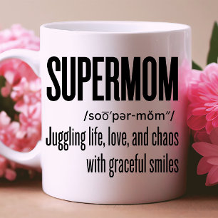 Supermom Momlife Funny Cute Mother's Day Gift Coffee Mug