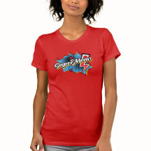 SuperMom Superhero comic style Gift t-shirt in Red
