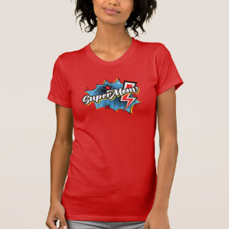 SuperMom Superhero comic style Gift t-shirt in Red