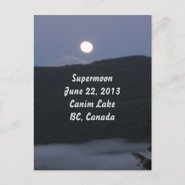 Supermoon 2013 Postcard (Front)