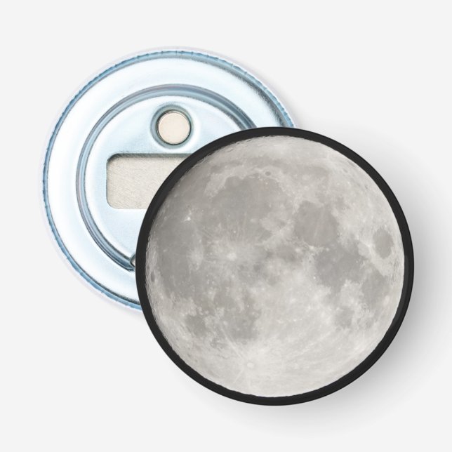 Supermoon Button Bottle Opener (Front)