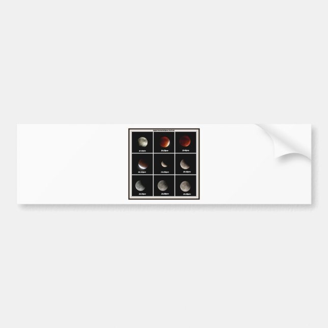 Supermoon & Eclipse Bumper Sticker (Front)