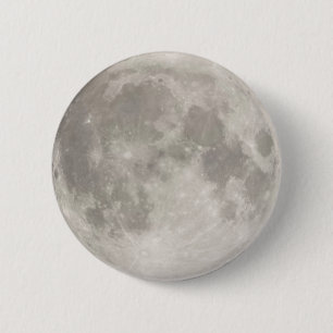 Supermoon in black sky 6 cm round badge