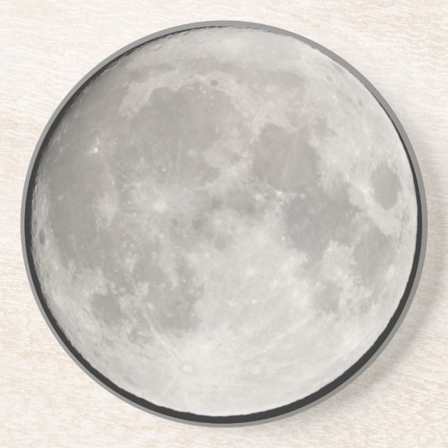 Supermoon in black sky coaster (Front)