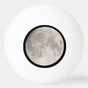 Supermoon in black sky ping pong ball
