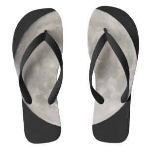 Supermoon in black sky thongs