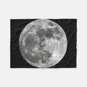 Supermoon Moon Fleece Blanket