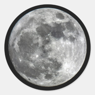 Supermoon Moon Round Sticker