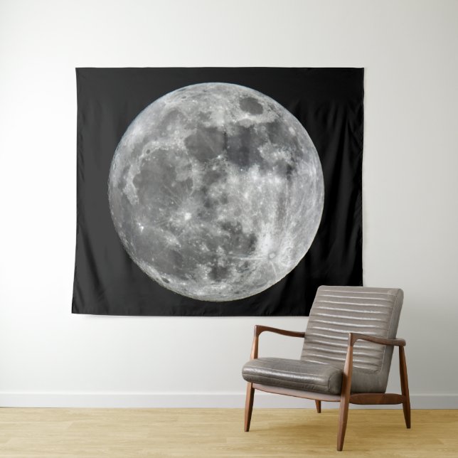 Supermoon Moon Wall Tapestry (In Situ (Horizontal))