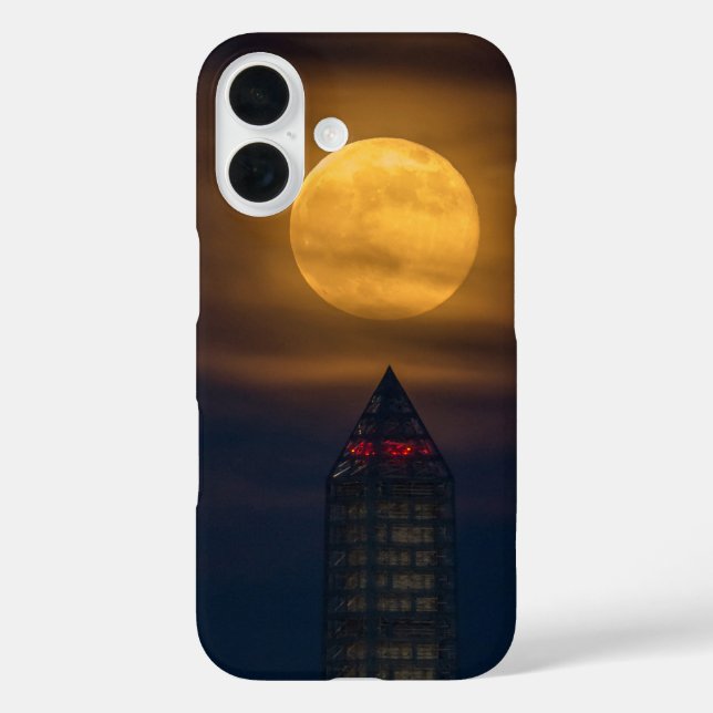 Supermoon Over Washington Monument Case-Mate iPhone Case (Back)