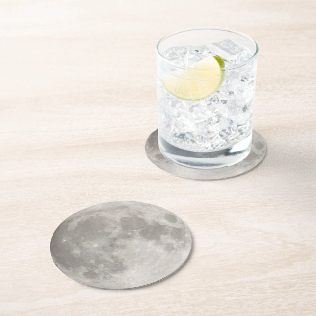 Supermoon Round Paper Coaster (Insitu)