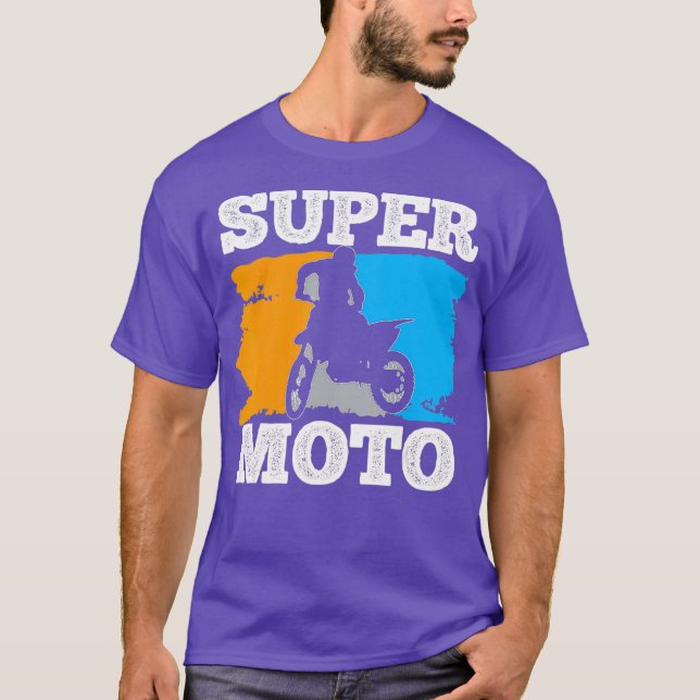 Supermoto Motocross Motorcycle Racing T-Shirt (Front)