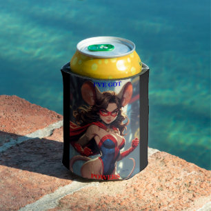 SuperMouse Woman Got Powers black can cooler